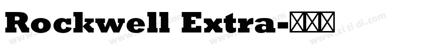 Rockwell Extra字体转换